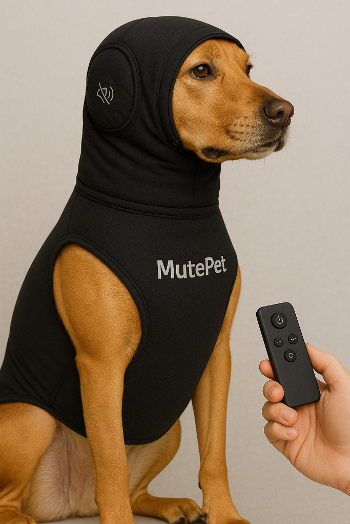 MutePet produkt - støydempende plagg for hunder